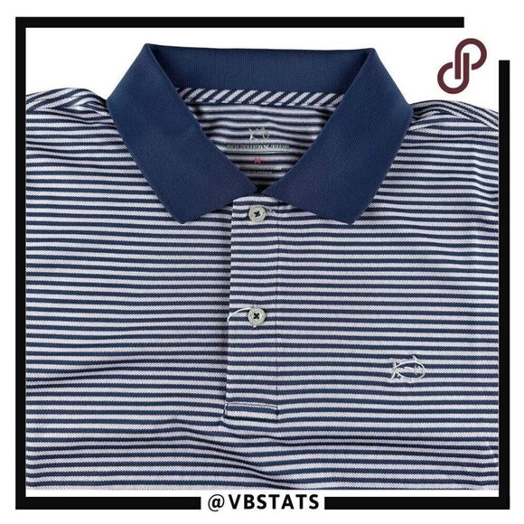 Southern Tide Fort Frederick Stripe Polo Navy and White Size XXL - Picture 5 of 11